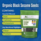 Organic Raw Black Sesame Seeds (Unhulled) - Allergen Friendly Seeds Made in Facility Free of Peanuts and Tree Nuts, Can Be Used
