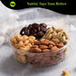 Nut Cravings Gourmet Collection - Rosh Hashana & Shana Tova Mixed Nuts Gift Basket + Green Ribbon (4 Assortments) Arrangement Pl