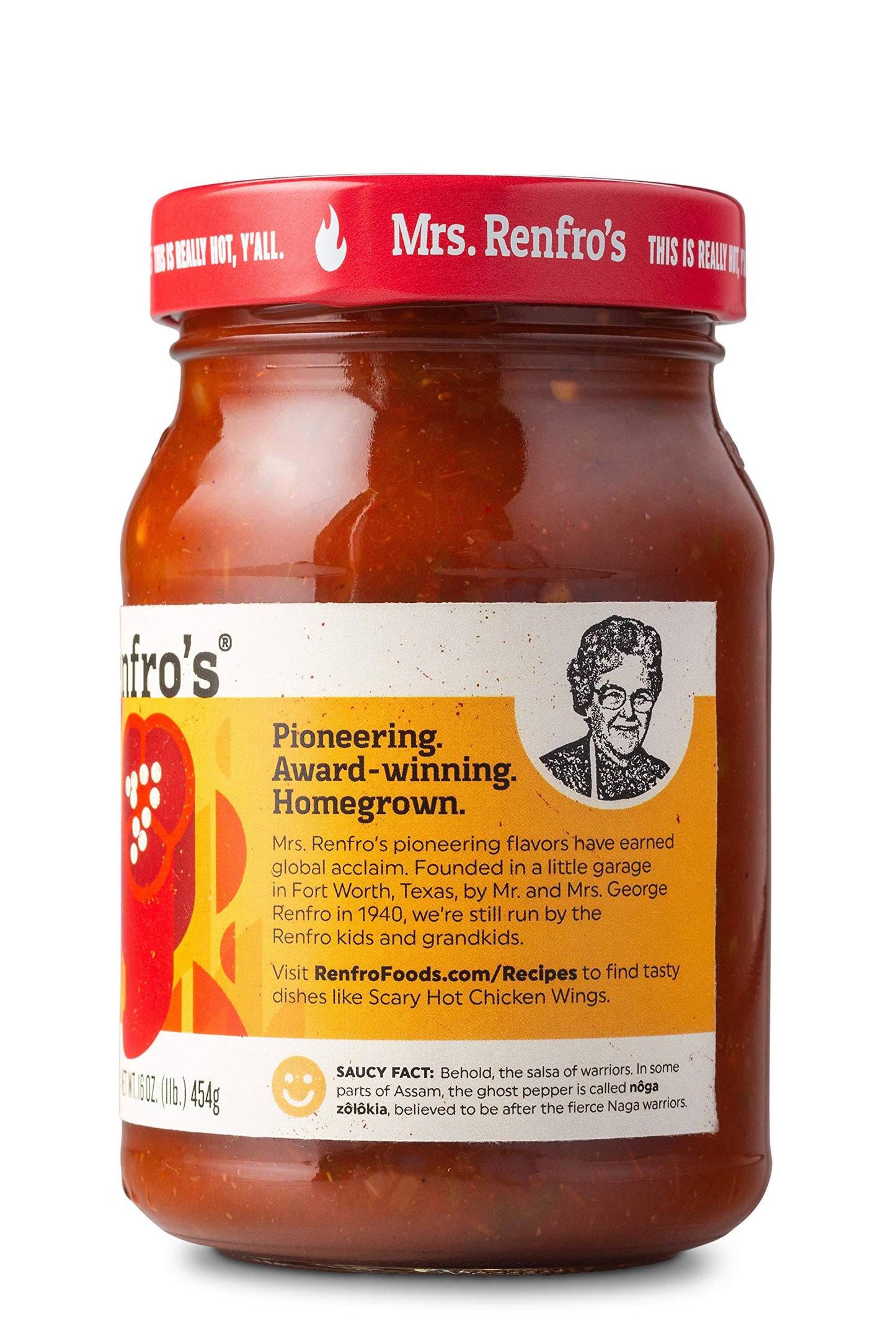 Mrs. Renfros Ghost Pepper Salsa, 16 oz (2 Pack)