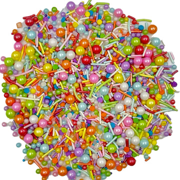 Sentovac Rainbow Sprinkles Edible Pearl Jimmies Confetti Mix Sugar Sprinkles For Cake Decorating Cake Topper Cupcake Cookie Baki