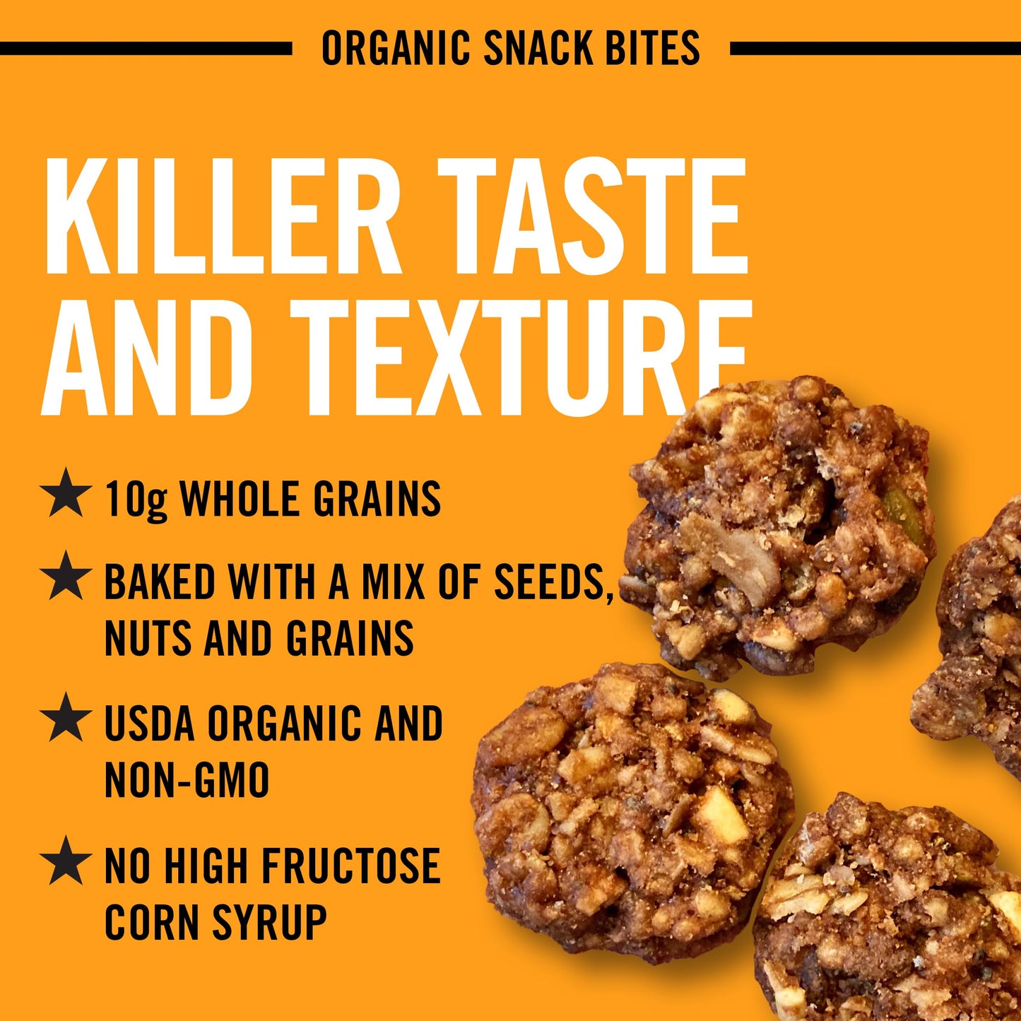 Daves Killer Bread PB & Chocolate Organic Snack Bites, Organic Snacks, 7.2 oz