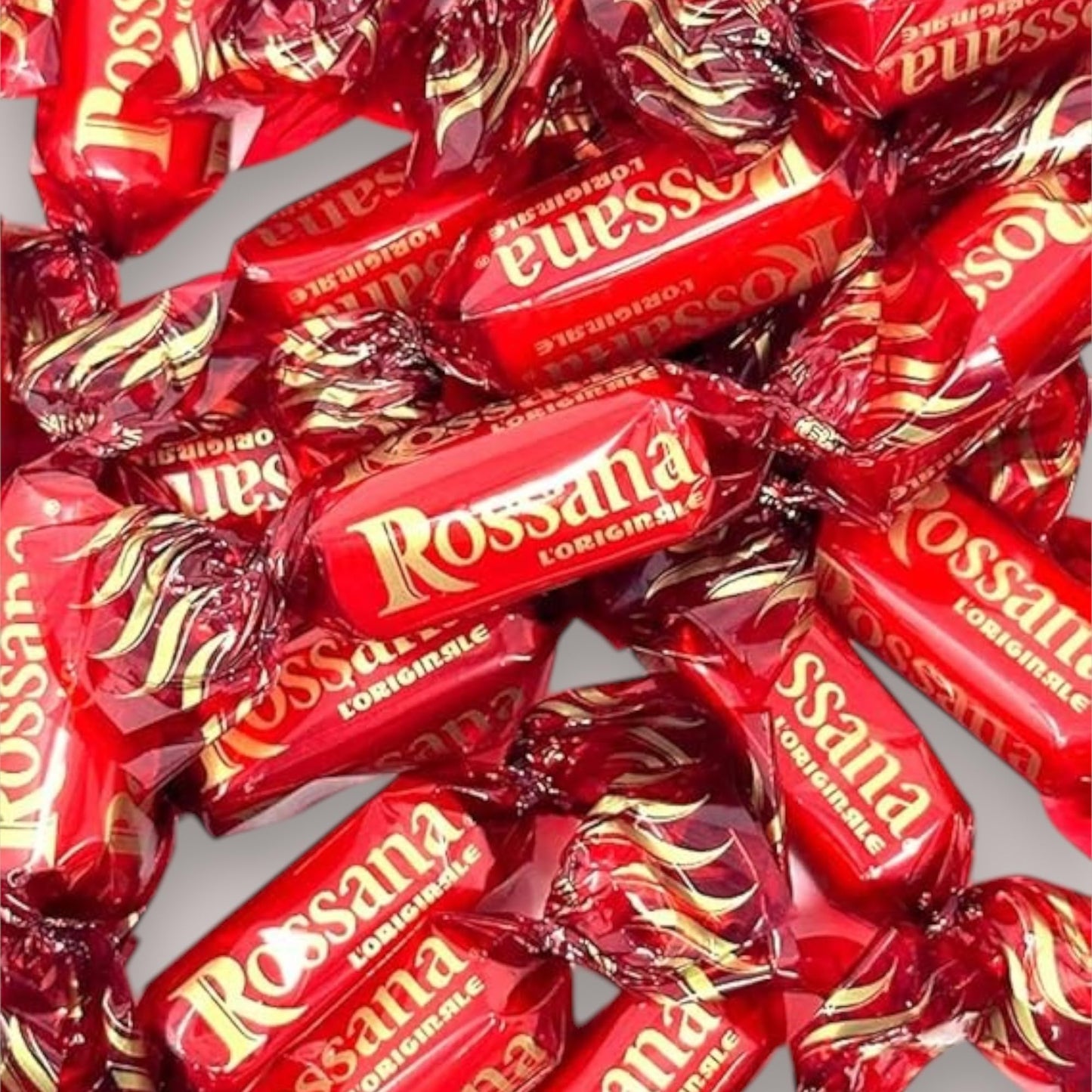 KLUB BULK Premium Gourmet Rossana Italian Hard Filled Candy, Gluten-Free, 1.5 lbs (24 oz), Hazelnut & Almond Filling, Individually Wrapped