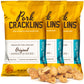 Lanna Table Pork Cracklins, Southern Flavor Chicharrones Style, Fried Pork Skins Attached With Fat, Salt Added, 0G Carbs, High P