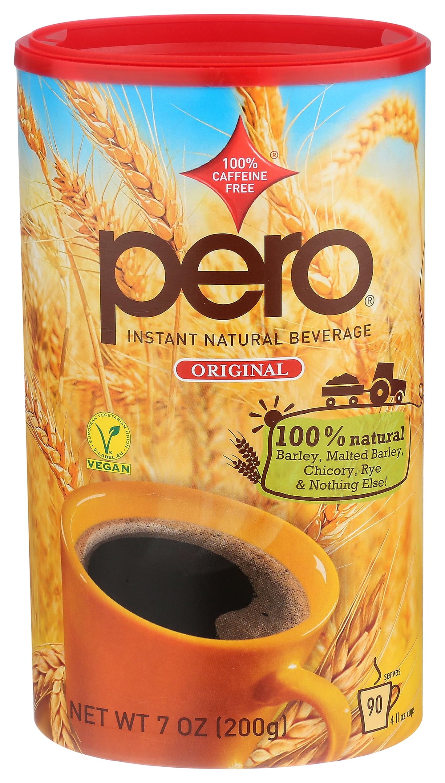 Pero Instant Natural Beverage, 7-Ounce Canisters, Pack of 2