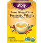 Yogi Tea Sweet Ginger Citrus Turmeric Vitality - 16 Bags per Pack (4 Packs) - Organic Ginger & Turmeric Root Tea - Supports Well