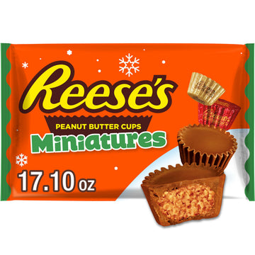 REESES Miniatures Milk Chocolate Peanut Butter Cups  Christmas Candy Bag  17.1 oz