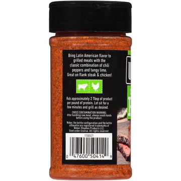 Weber Chili Lime Rub, 5.75 Ounce Shaker