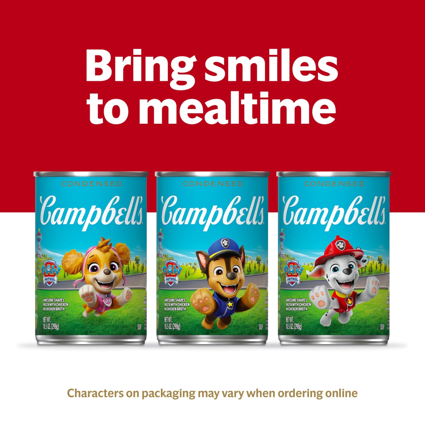 Campbells Condensed Kids Soup, Paw Patrol Awesome Shapes Pasta With Chicken in Chicken Broth, 10.5 oz Can (Pack of 8)