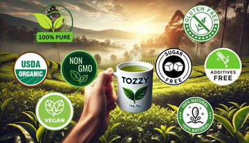 Tozzy Usda Organic Spearmint Tea - 100 Count (Pyramid Tea Bags) | Pure Plant-Based Ingredients | Eco-Conscious Packaging