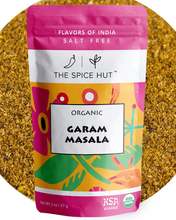 Organic Garam Masala Seasoning Quick Easy Blend For Indian Cooking, 2 Ounce, The Spice Hut, Small Pouch - Salt Free