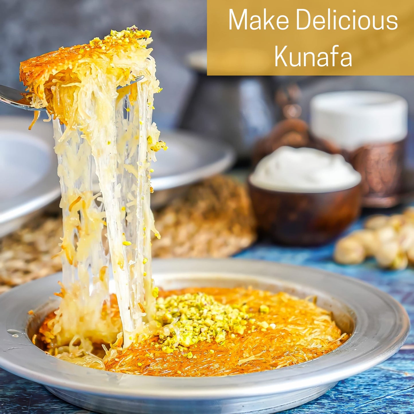 Kral Kataifi Shredded Fillo Dough, Dried Kadayif Pastry Dough, Kataifi, Popular Syrup Sweetened Turkish Desserts, Shredded Phyll