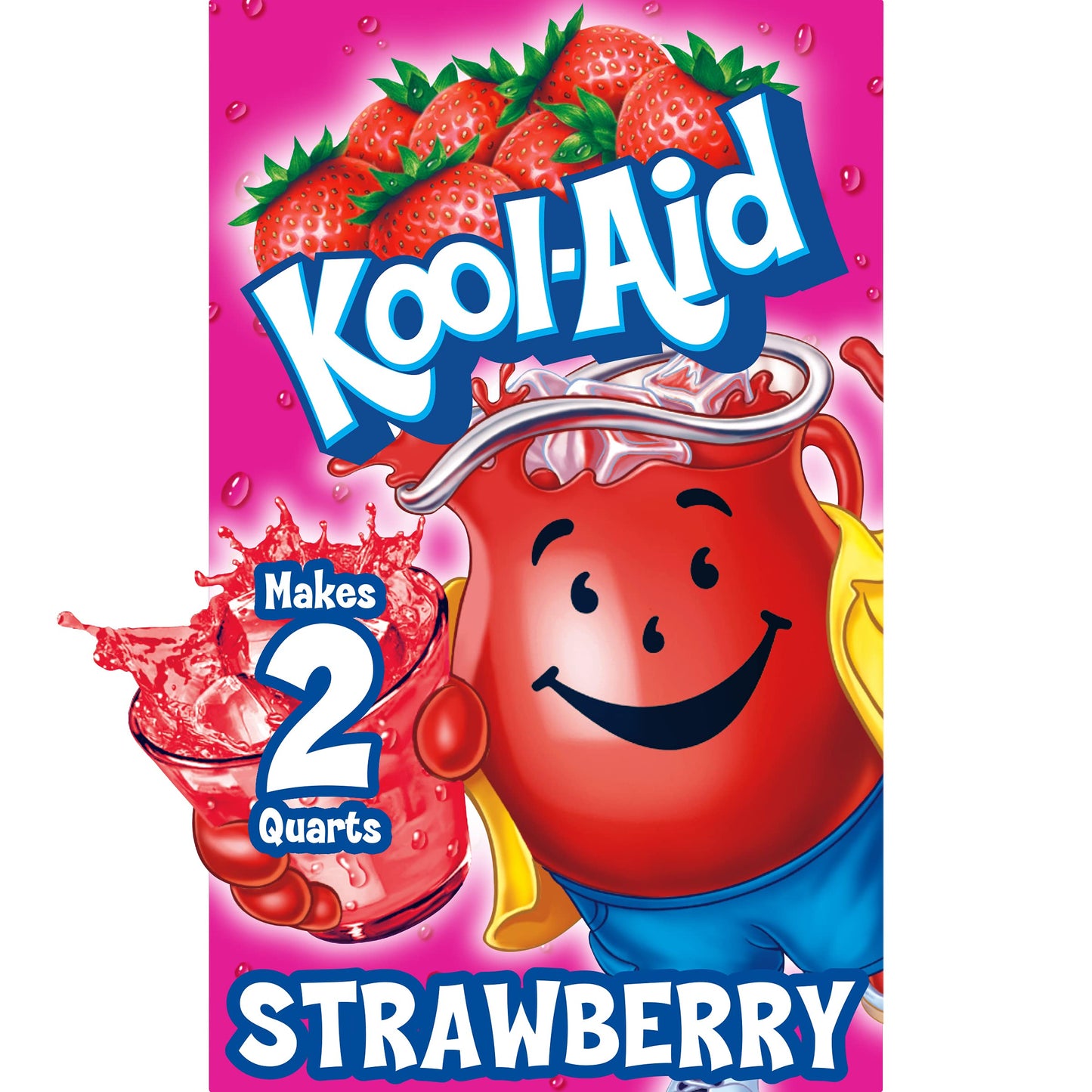 Kool-Aid Powdered Soft Drink Mix, Unsweetened Strawberry, 0.14 oz Pack, 26.88 Ounce (Pack of 1)