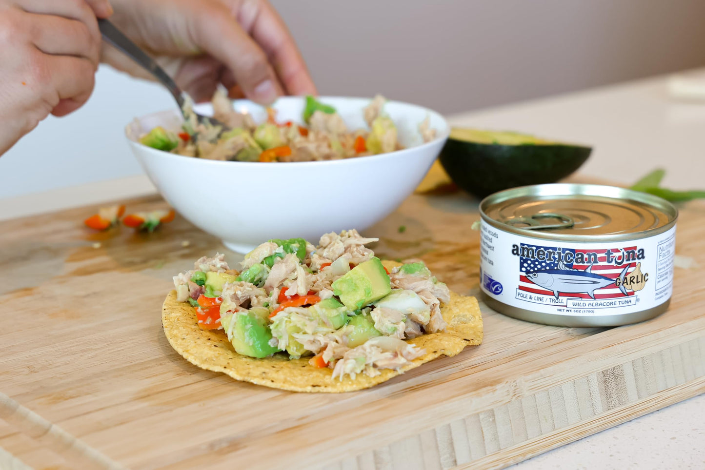 American Tuna Sushi-grade Wild Albacore Tuna, 6 oz Cans, Pack of 6, MSC Certified, Sustainably Caught