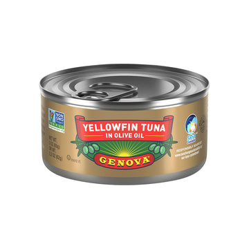 Genova Premium Yellowfin Tuna In, Wild Caught, Solid Light, 3 Oz. Can (Pack Of 8)
