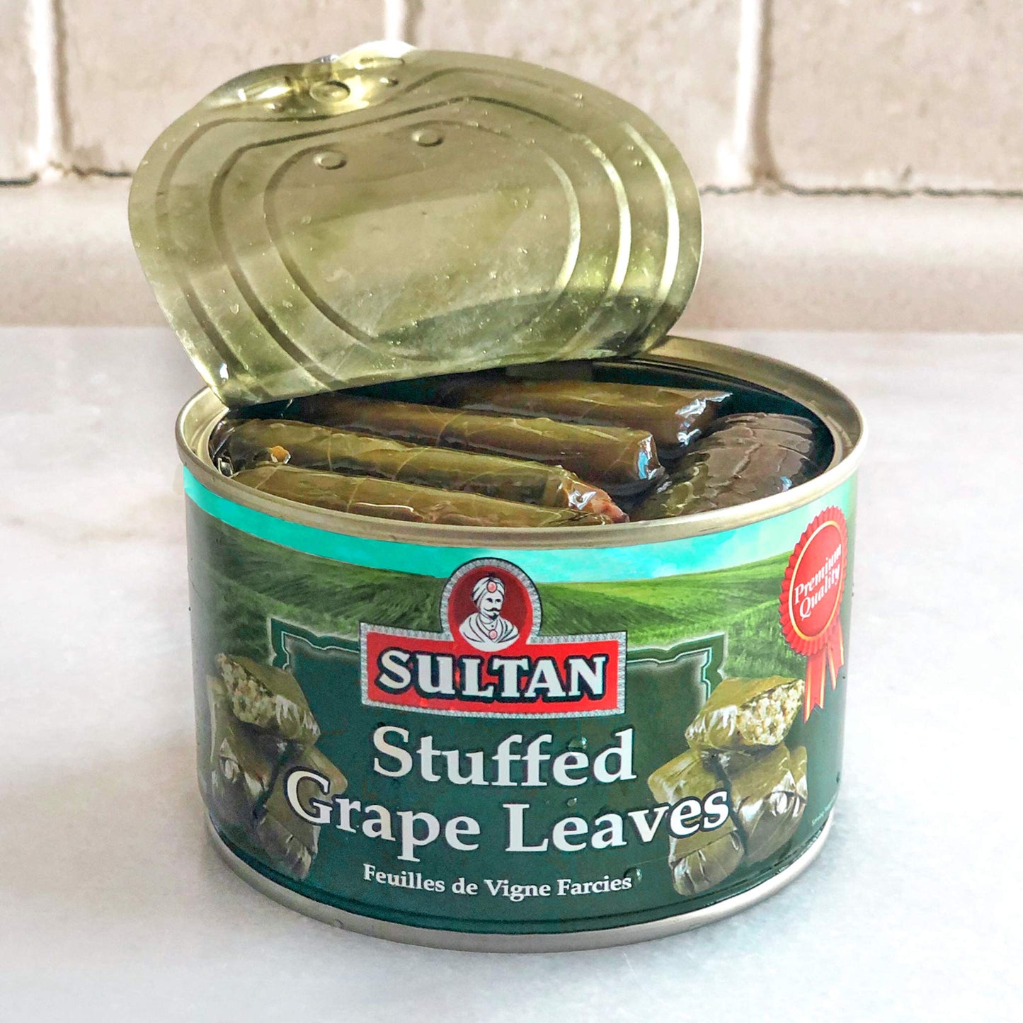 Sultan Vegetarian Stuffed Grape Leaves, Precooked Premium Dolma, Dolmades. Perfect For Mezze Platter, Serve Hot Or Cold, Appetizer Or Entrée! 14 Oz Pack Of 24