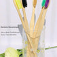 Goaycer Eco Friendly Bamboo Toothbrush, 10Pack Medium Firm Bristles Biodegradable Bulk Wooden Toothbrushes