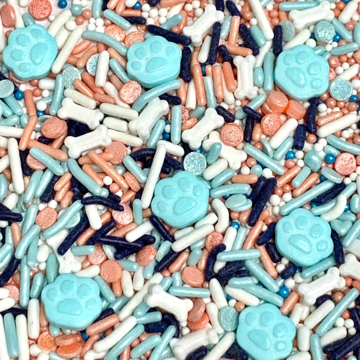 COOL MOM SPRINKLES Blue Dog Paw Sprinkles (4 oz.) - Bluey Themed Birthday Sprinkles for Decorating Cakes, Cupcakes, Cookies & De