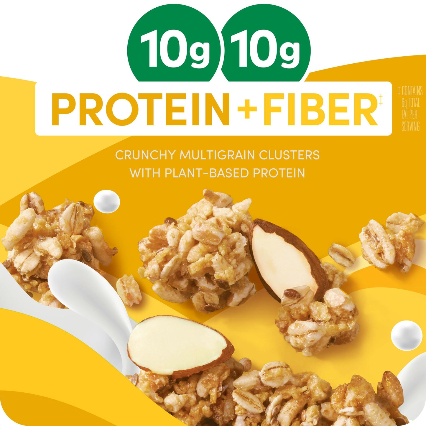 Kashi GO Protein Cereal, 10g Protein, 10g Fiber, Honey Almond Flax Crunch, 17.7oz Box (1 Box).