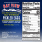 BAY VIEW BRAND Salt N Vinegar Pickled Eggs, Gluten Free, 0g Sugar, 6g Protein, 16oz
