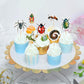 Ercadio 32 Pcs Insect Theme Cupcake Toppers Ladybugs Millipedes Grasshoppers Spiders Ants Cupcake Pick Decorations For Insect Th