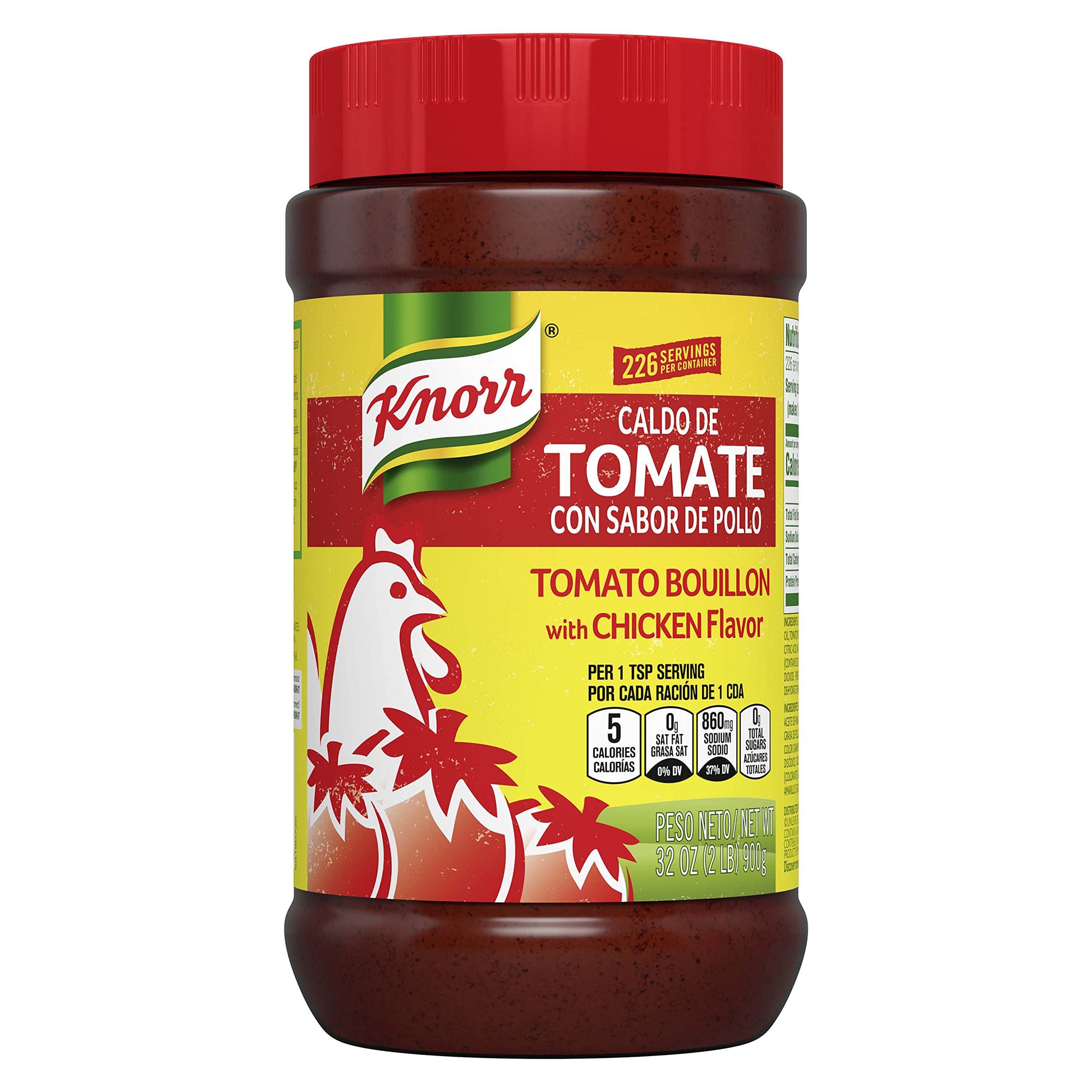 Knorr Granulated Bouillon for Sauces, Soups & Stews, Tomato Chicken, Fat & Cholesterol Free, 32 oz