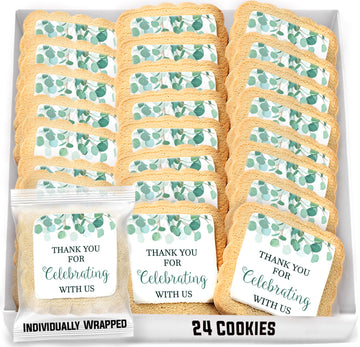 Thank you for Celebrating With Us | Party Favor Cookies For Guests Wedding Baptism Baby Bridal Shower Engagement Individually Wr