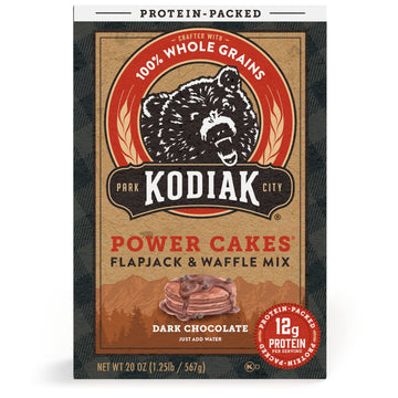 Kodiak Cakes Protein Pancake Power Cakes, Flapjack and Waffle Baking Mix, Dark Chocolate, 18 Ounce