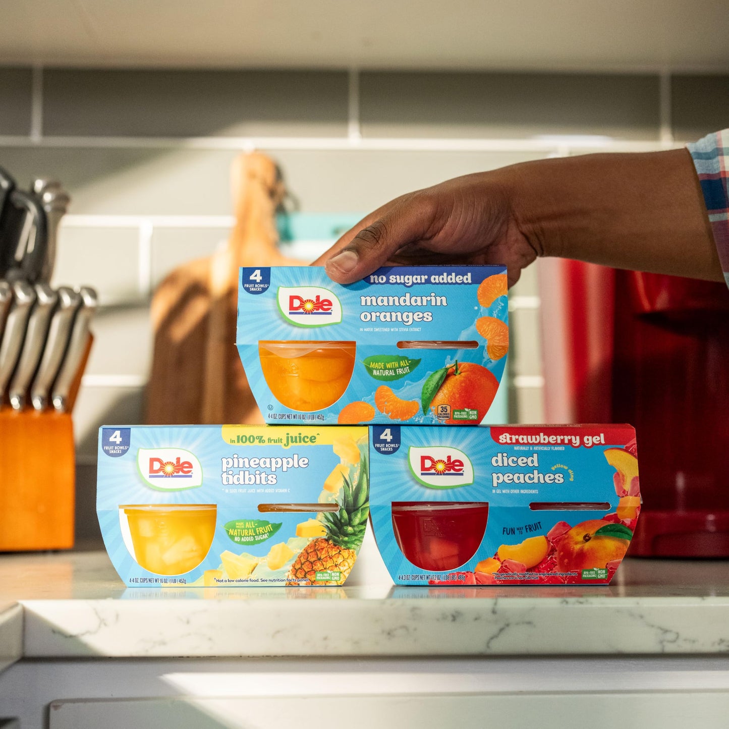 Dole Diced Pears in 100% Juice - Dole Fruit Bowls Snacks - 4 oz Fruit Bowls - 12 Pack