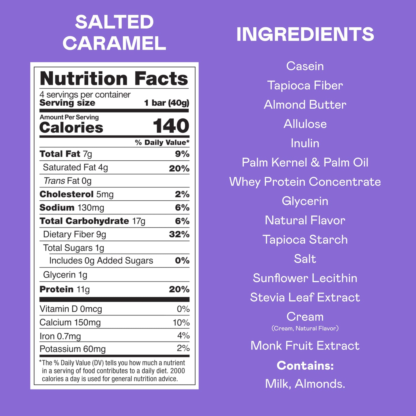 Magic Spoon Protein Bar Cereal - High Protein, Low Carb, Keto Friendly, Gluten Free, Salted Caramel, 16 Bars (Pack of 4)