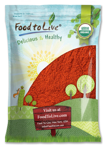 Food to Live Organic Ground Cayenne Pepper, 8 Pounds - 100% Pure, Natural and Non-GMO Powder - Fiery Spice with Bold Flavor - Pe