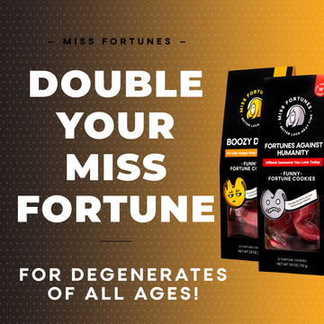 MISS FORTUNES Funny Fortune Cookies Two-Pack, 12 Count (2 Dozen), Humanity + Boozy