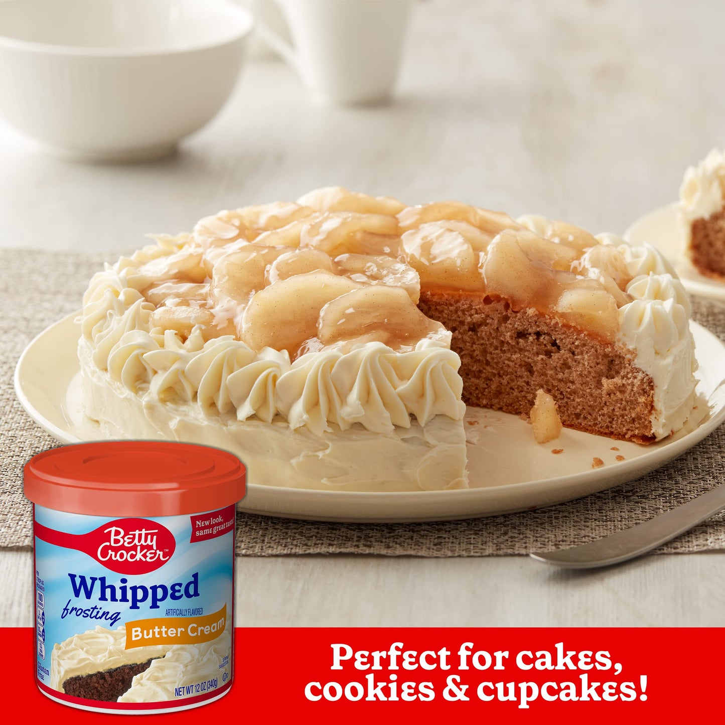 Betty Crocker Gluten Free Whipped Butter Cream Frosting, Easter Treats, 12 Oz (Pack Of 8)