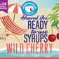Hypothermias Wild Cherry Ready To Use Gallon (128 Fl. Oz) Hawaiian Snow Cone Flavors Syrup - Shaved Ice, 100% Pure Cane Sugar