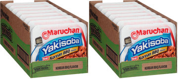 Maruchan Yakisoba Korean BBQ flavor, Japanese Instant Ramen Noodles, 4.12 Oz, 8 Count (Pack of 2)
