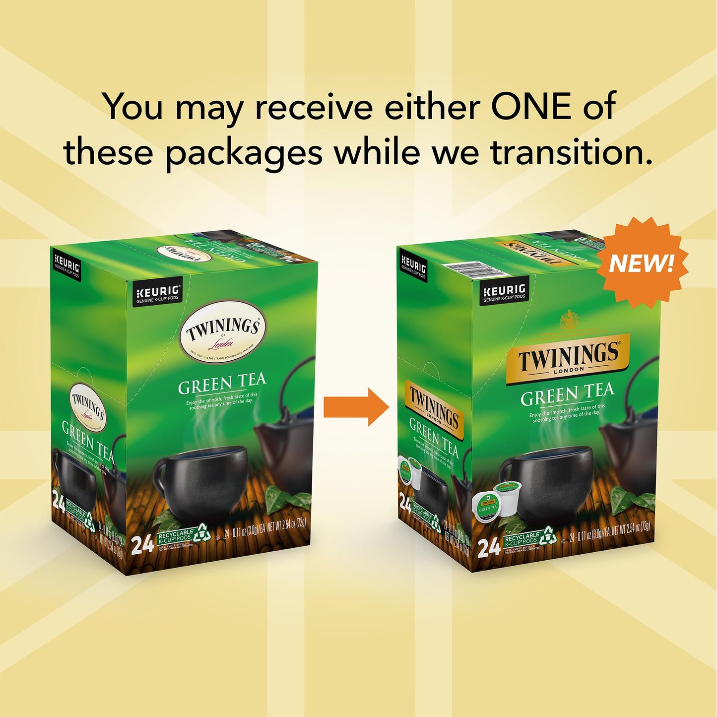 Twinings Green Tea Keurig K-Cups, 48 Count