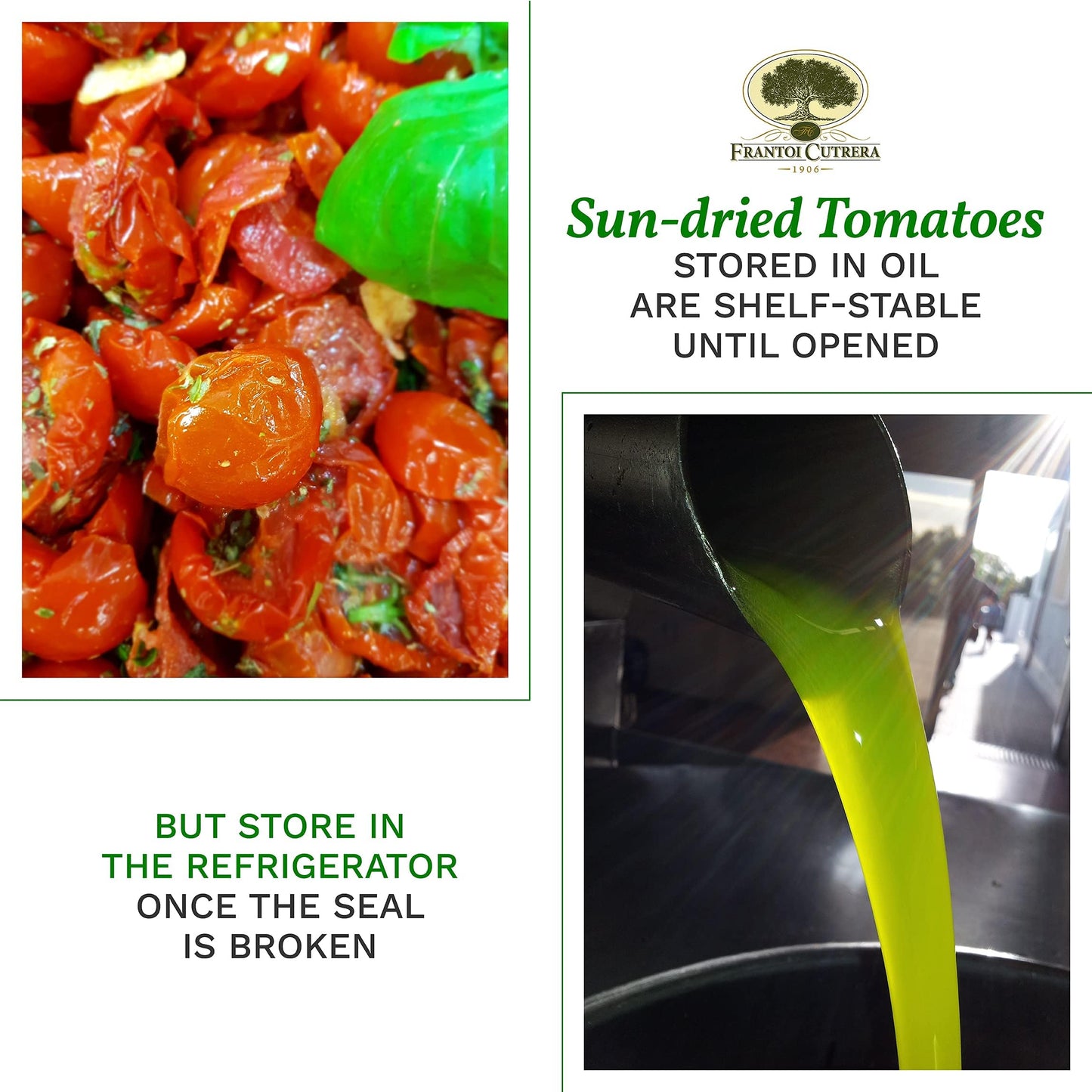 Frantoi Cutrera - Pomodorino Semi Secco - Semi-Dried Cherry Tomatoes In Extra Virgin Olive Oil, Product Of Italy, 6.7Oz