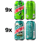 Mountain Dew Soda, 2 Flavor Baja Blast Variety Pack (Baja Blast, Original Dew), 12 Fl Oz Cans (Pack Of 18)