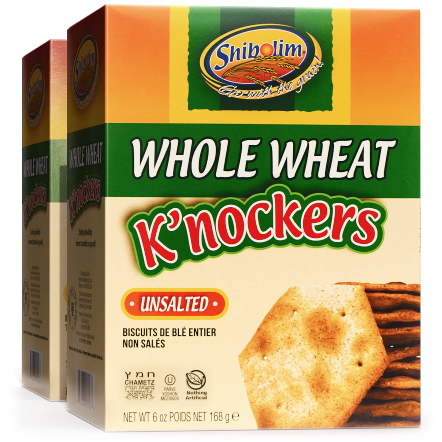 Shibolim Whole Grain Unsalted Whole Wheat  ers, 6oz (Pack of 2) Crisp & Delicious Awesome Crunch! Great mouth Feel, Made with Whole Grains, Kosher