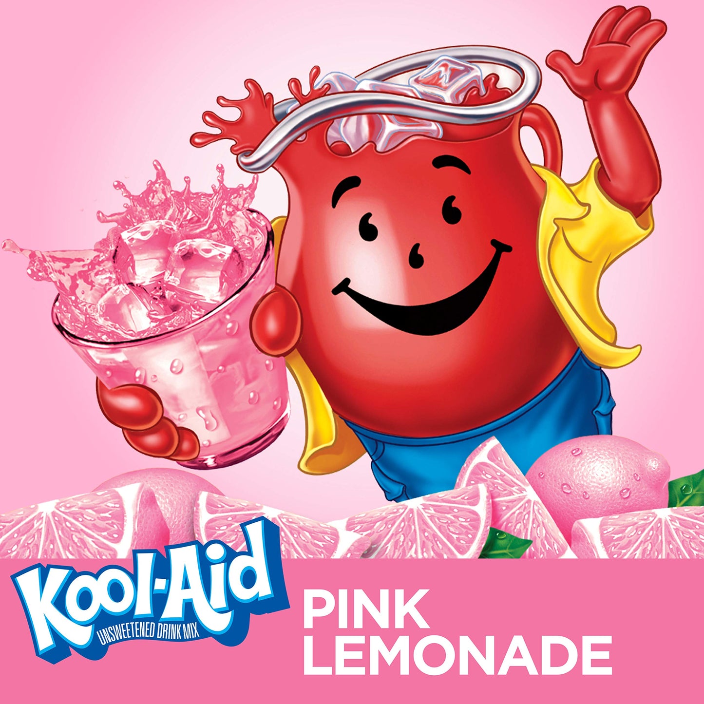 Kool-Aid Pink Lemonade Powdered Drink Mix, Unsweetened, Caffeine Free, 0.23 Ounce (Pack of 96)