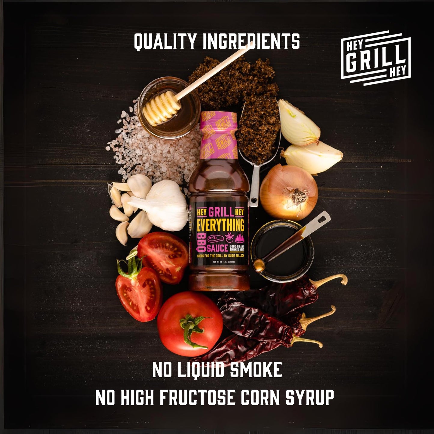 Hey Grill Hey | Bbq Seasoning And Barbeque Sauce Gift Set | Seasoning Set | Beef Rub, Sweet Rub, Everything Barbecue Sauce | Bac