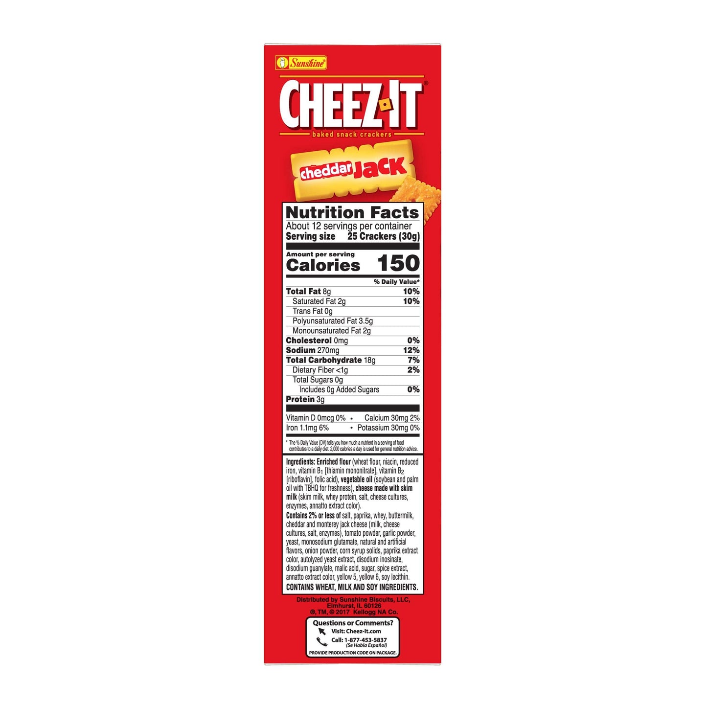 Cheez-It Baked Snack Crackers - Cheddar Jack - 12.4 Oz - 2 Pack
