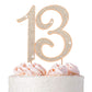 Crystal Creations 13 Cake Topper - Premium Rose Gold Metal, Sparkly Rhinestone Decoration, 1 Count, Model 8541798392