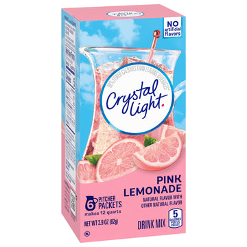 Crystal Light Pink Lemonade Drink Mix, 12-Quart 2.9-Ounce Canister (Pack Of 4)