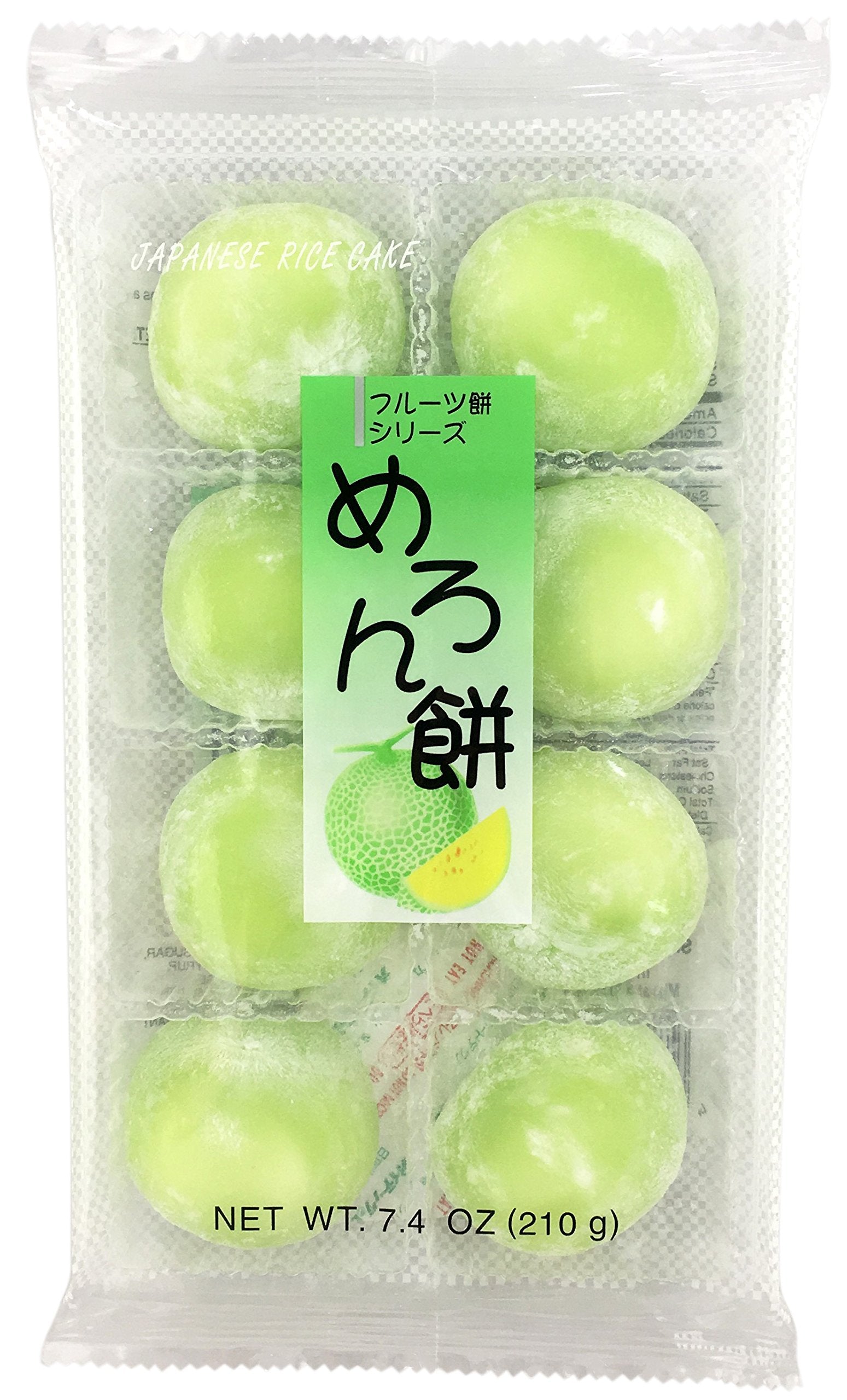 Mizuki Japanese Fruits Daifuku Mochi Rice Cake - Melon Flavor, 7.4 Ounce