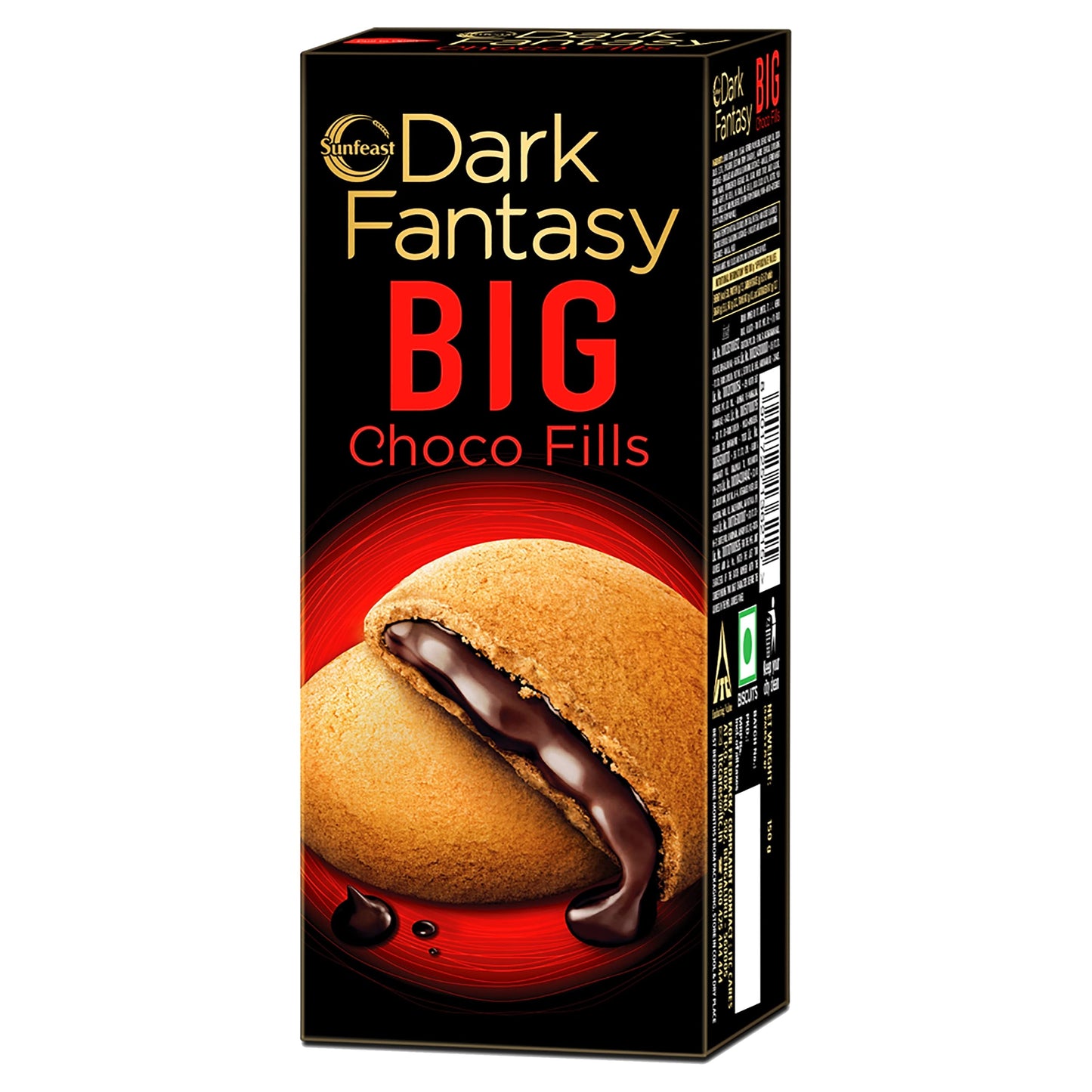 Sunfeast Dark Fantasy Big Choco Fills  150G | Big Crunchy Cookies Filled With Choco Crme