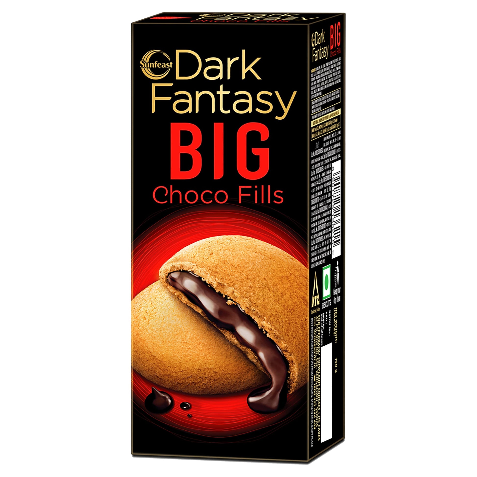 Sunfeast Dark Fantasy Big Choco Fills  150G | Big Crunchy Cookies Filled With Choco Crme