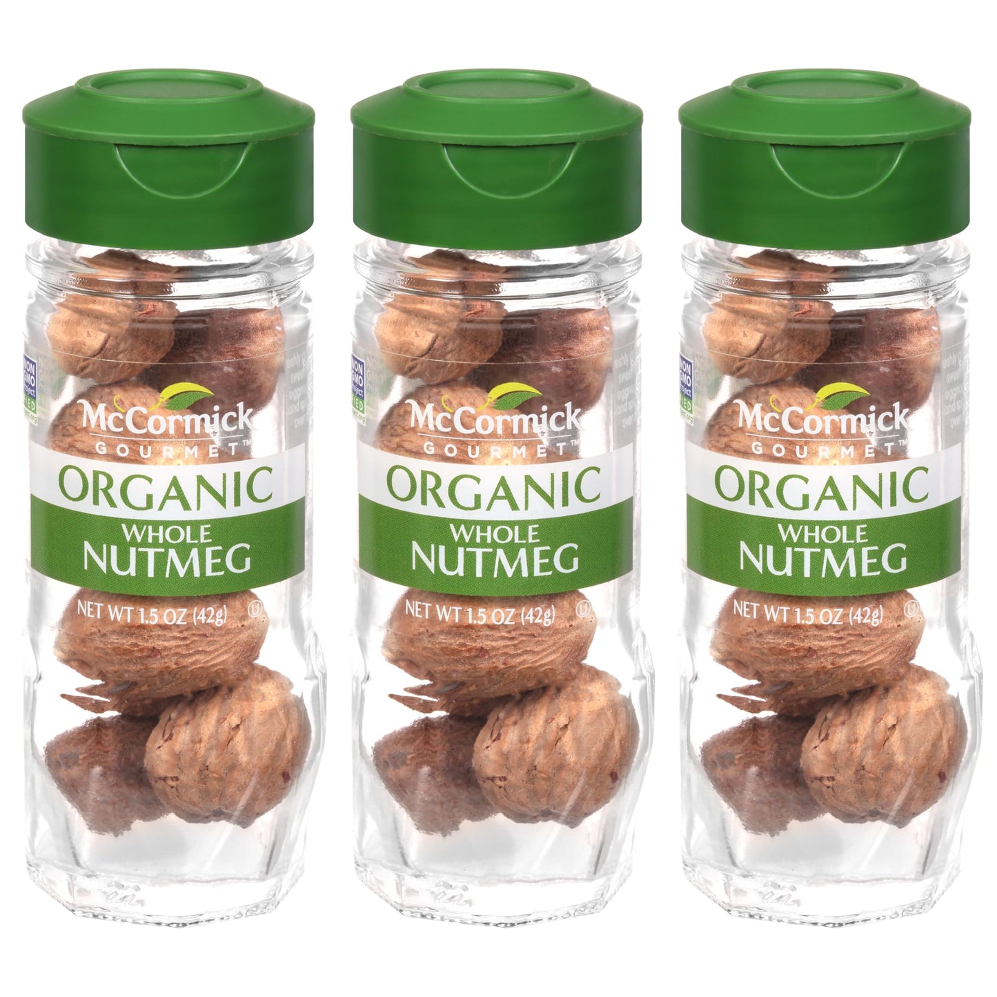 Mccormick Gourmet Organic Whole Nutmeg, 1.5 Oz (Pack Of 3)