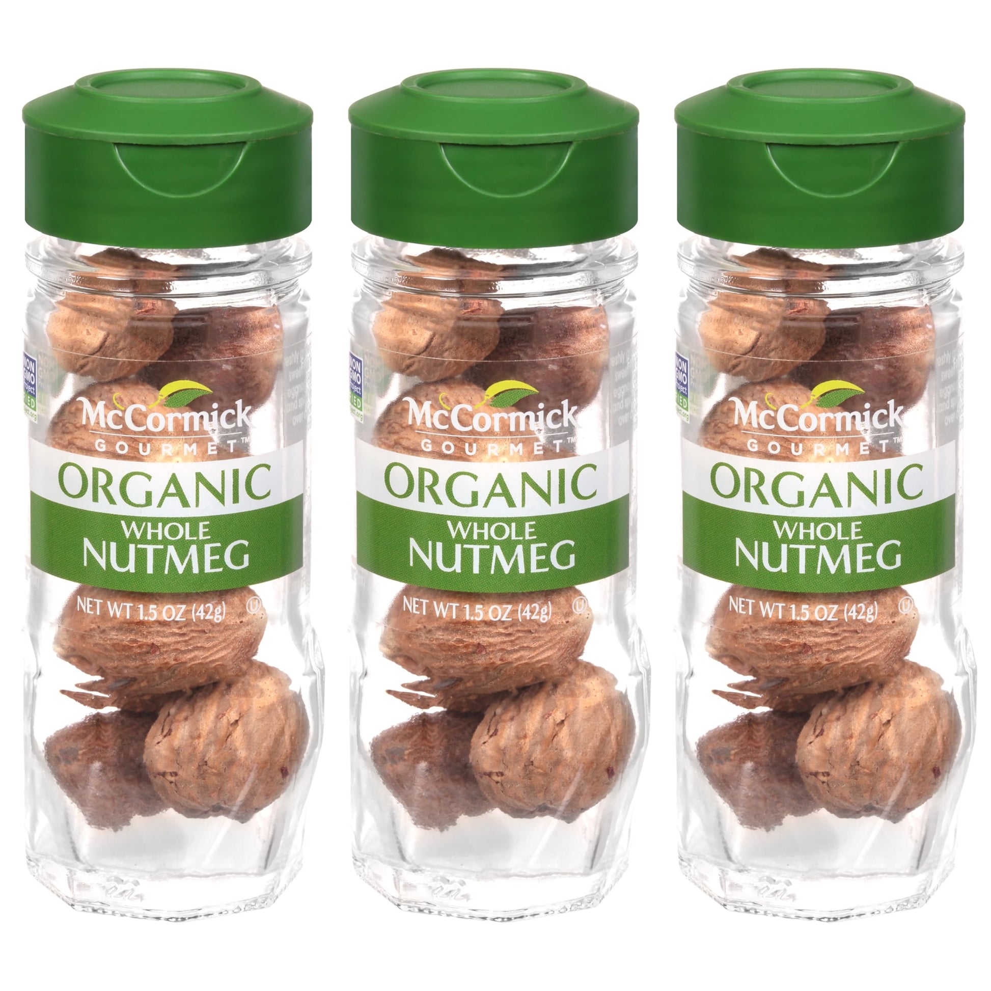 Mccormick Gourmet Organic Whole Nutmeg, 1.5 Oz (Pack Of 3)