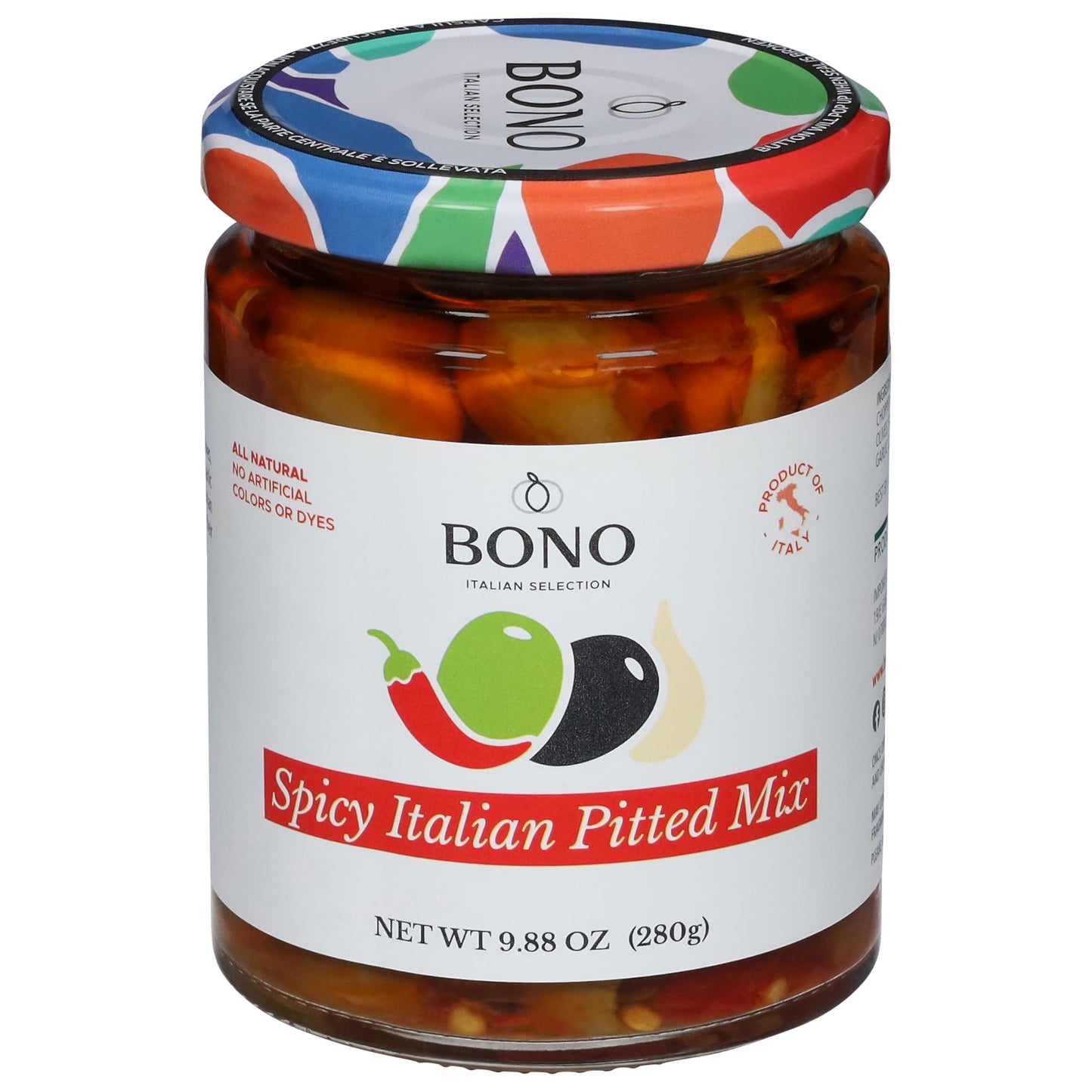 Bono Spicy Italian Pitted Mix, 9.88 Ounce, Pack of 1