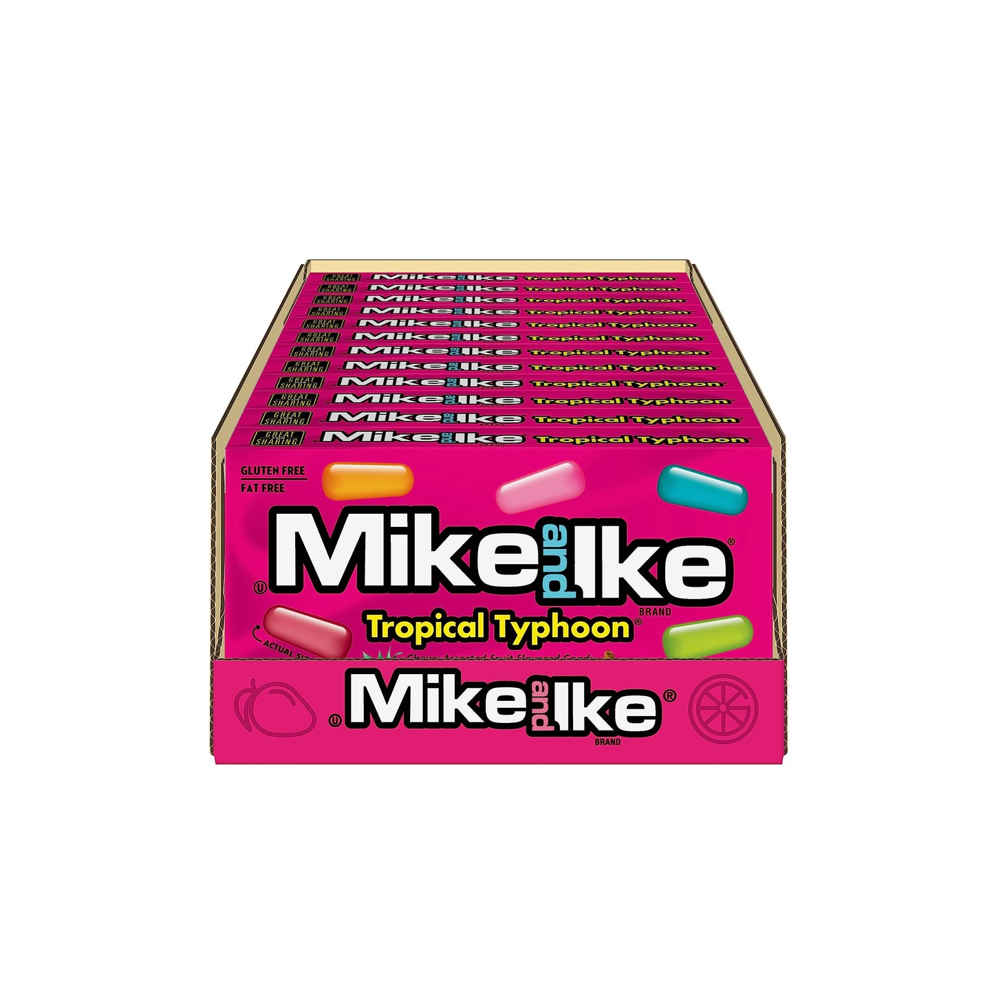 Mike And Ike Candy, Tropical Typhoon, 4.25Oz Theater Box, Pack Of 12